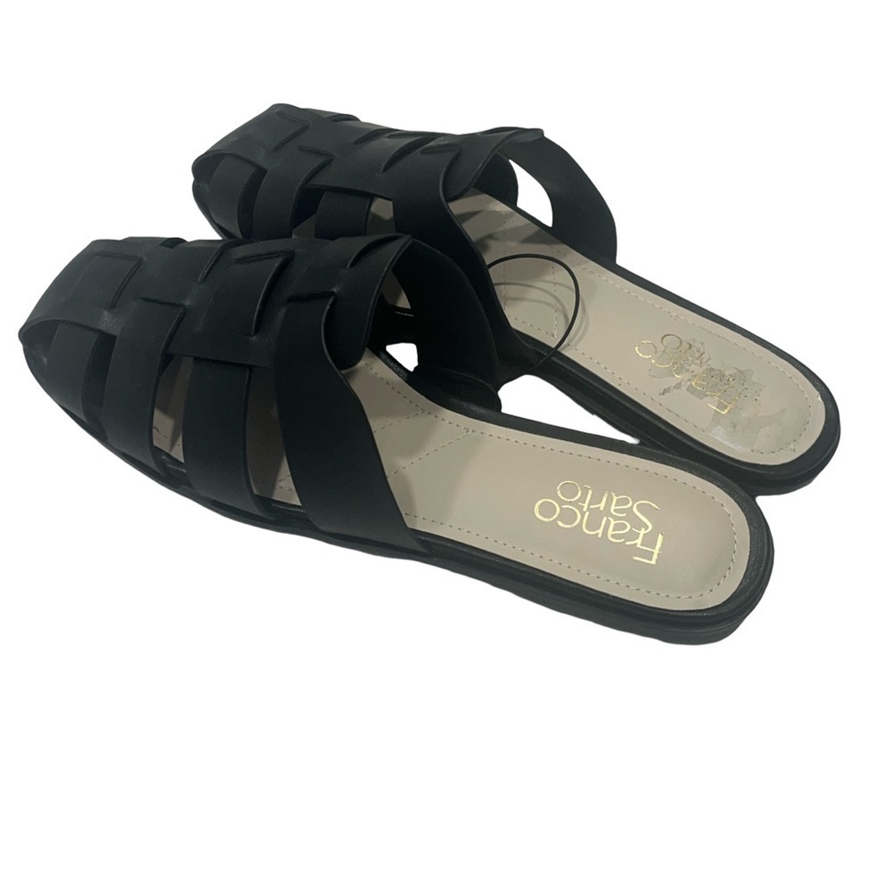 Franco Sarto Black Woven Sandals. Size: 8M. NWOT. Great Condition. - Picture 4 of 6